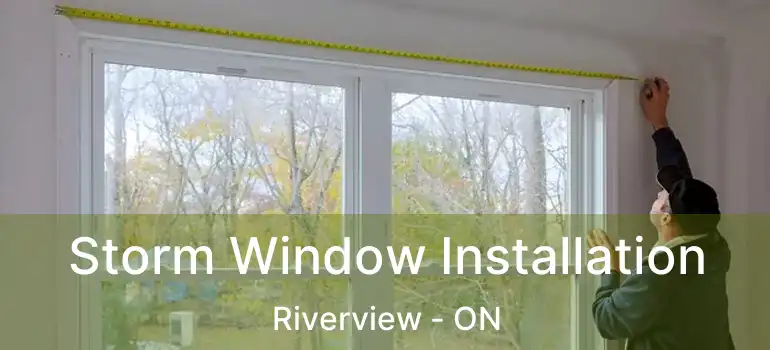  Storm Window Installation Riverview - ON