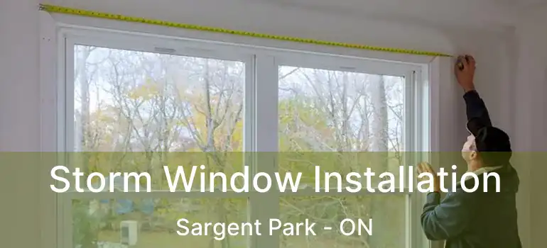  Storm Window Installation Sargent Park - ON