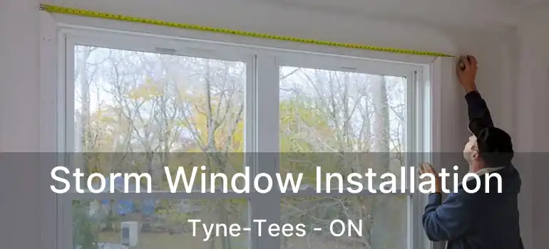  Storm Window Installation Tyne-Tees - ON
