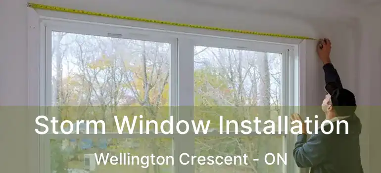  Storm Window Installation Wellington Crescent - ON