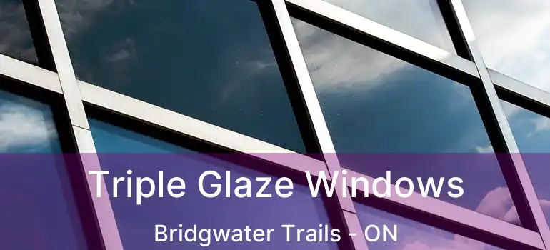  Triple Glaze Windows Bridgwater Trails - ON