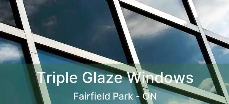  Triple Glaze Windows Fairfield Park - ON