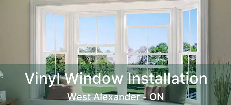  Vinyl Window Installation West Alexander - ON