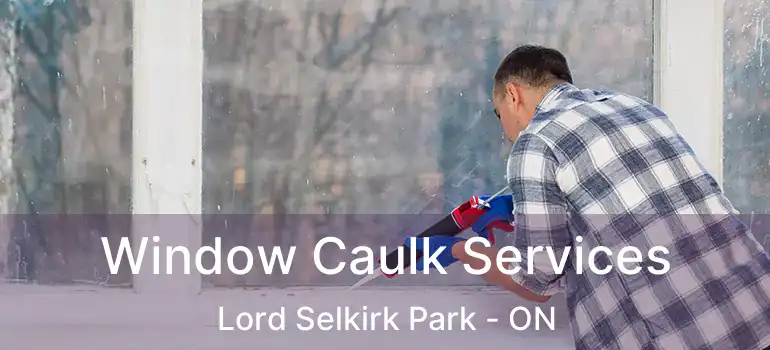  Window Caulk Services Lord Selkirk Park - ON
