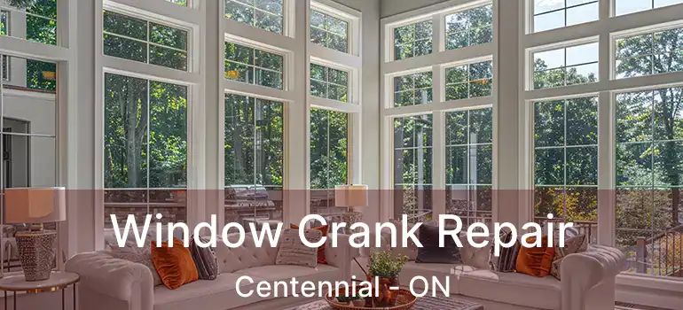  Window Crank Repair Centennial - ON
