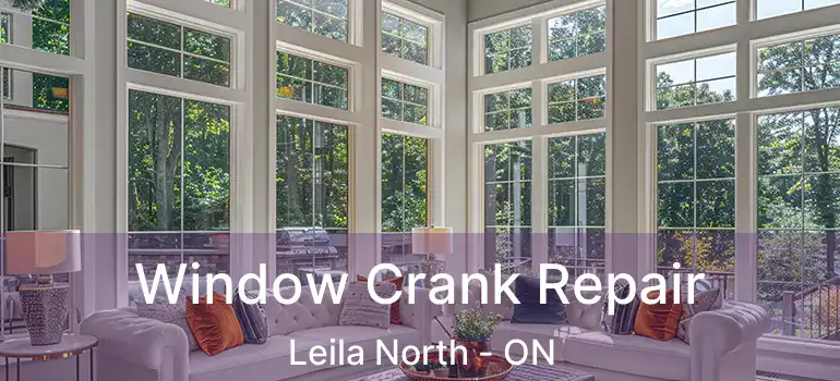  Window Crank Repair Leila North - ON