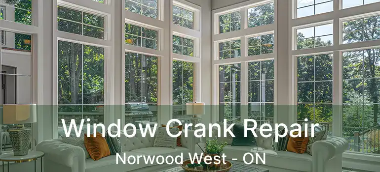  Window Crank Repair Norwood West - ON