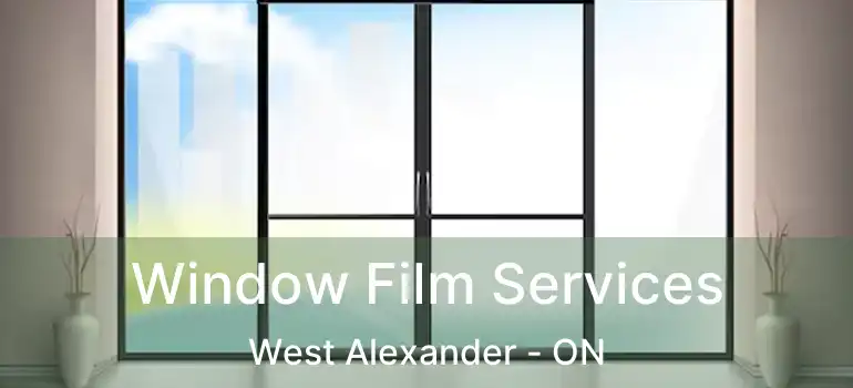  Window Film Services West Alexander - ON