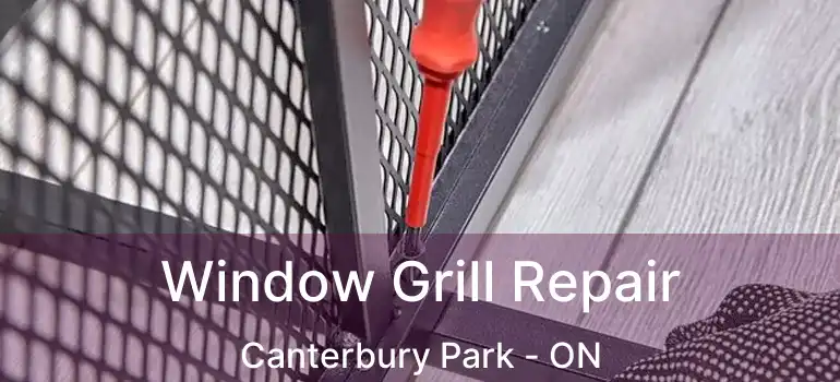  Window Grill Repair Canterbury Park - ON