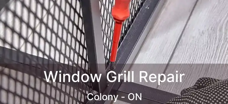  Window Grill Repair Colony - ON