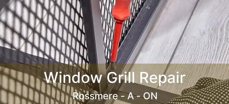  Window Grill Repair Rossmere - A - ON