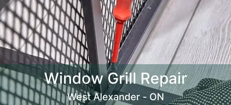  Window Grill Repair West Alexander - ON