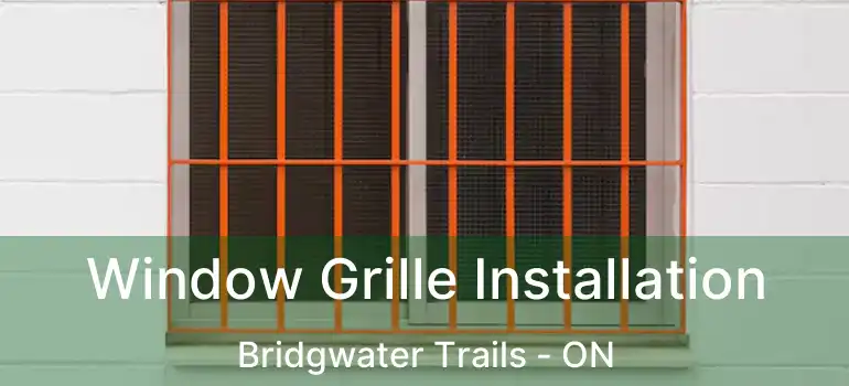  Window Grille Installation Bridgwater Trails - ON