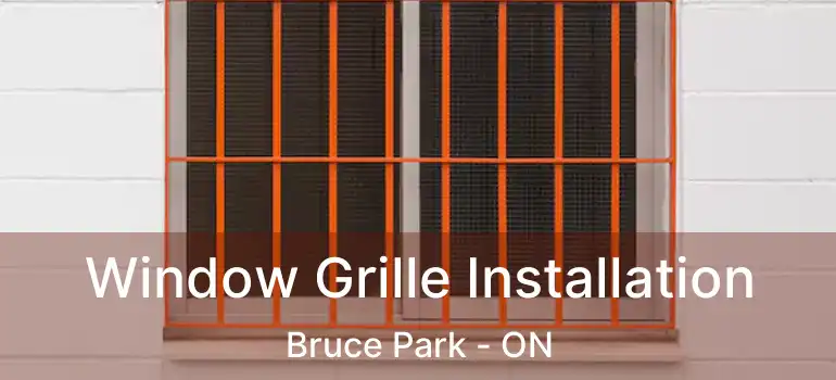  Window Grille Installation Bruce Park - ON