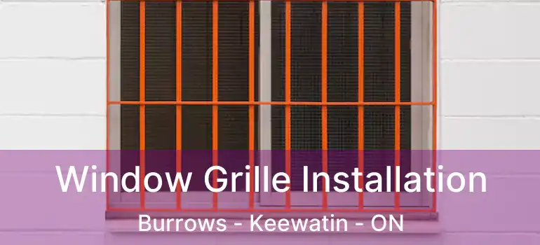  Window Grille Installation Burrows - Keewatin - ON