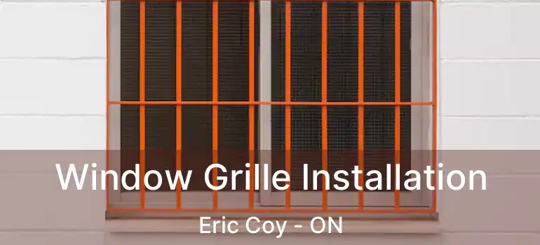  Window Grille Installation Eric Coy - ON