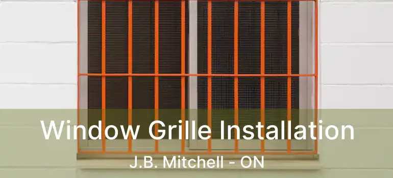  Window Grille Installation J.B. Mitchell - ON