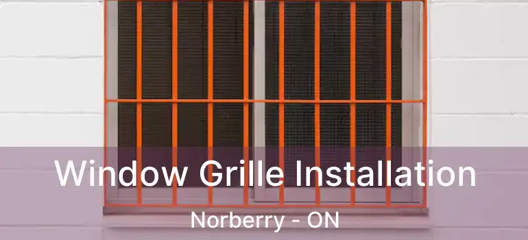  Window Grille Installation Norberry - ON