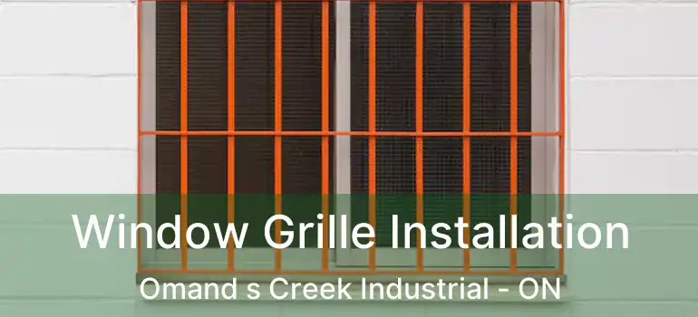  Window Grille Installation Omand s Creek Industrial - ON