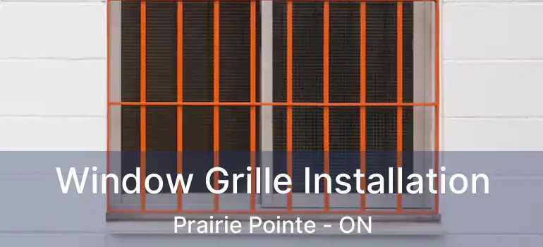  Window Grille Installation Prairie Pointe - ON