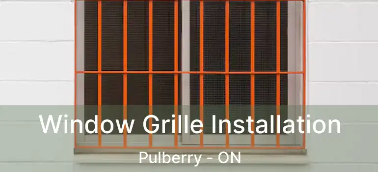  Window Grille Installation Pulberry - ON