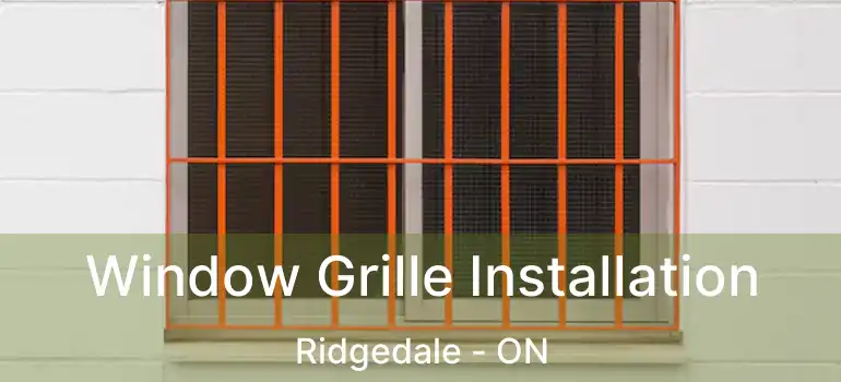  Window Grille Installation Ridgedale - ON