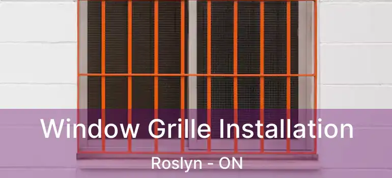  Window Grille Installation Roslyn - ON
