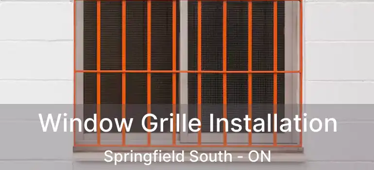  Window Grille Installation Springfield South - ON