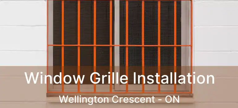  Window Grille Installation Wellington Crescent - ON