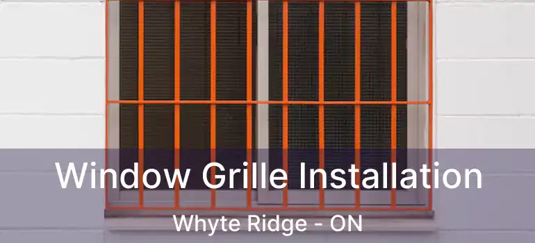  Window Grille Installation Whyte Ridge - ON