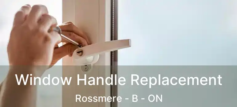 Window Handle Replacement Rossmere - B - ON