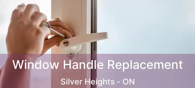  Window Handle Replacement Silver Heights - ON