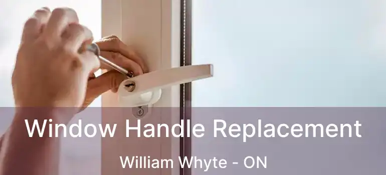  Window Handle Replacement William Whyte - ON