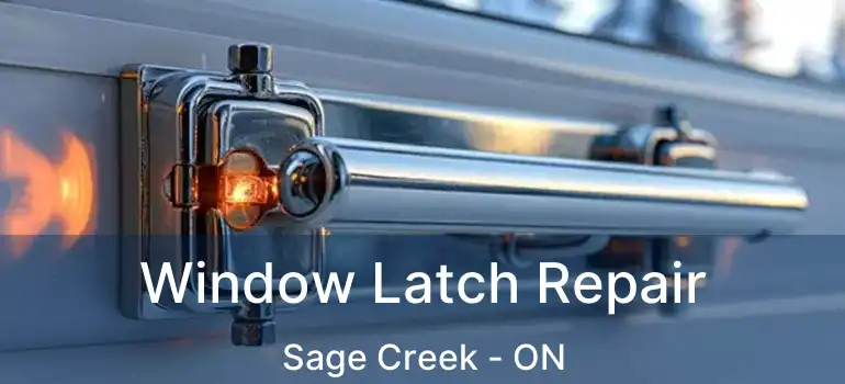  Window Latch Repair Sage Creek - ON