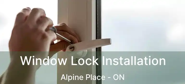  Window Lock Installation Alpine Place - ON