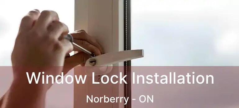  Window Lock Installation Norberry - ON