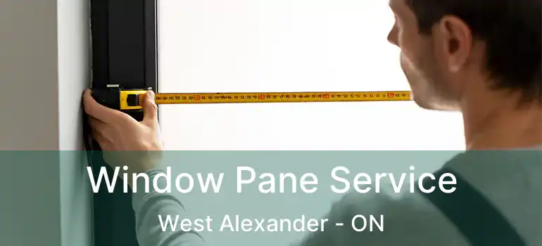  Window Pane Service West Alexander - ON