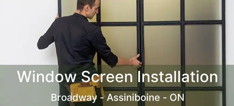  Window Screen Installation Broadway - Assiniboine - ON