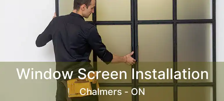  Window Screen Installation Chalmers - ON