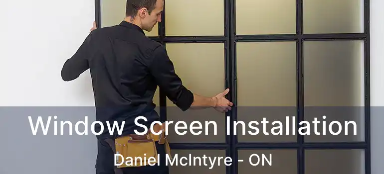  Window Screen Installation Daniel McIntyre - ON