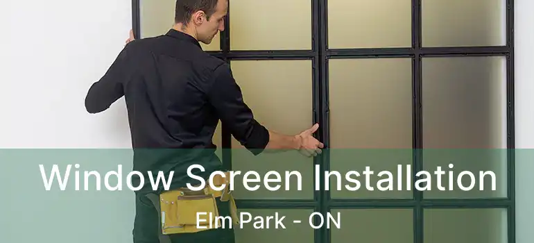 Window Screen Installation Elm Park - ON