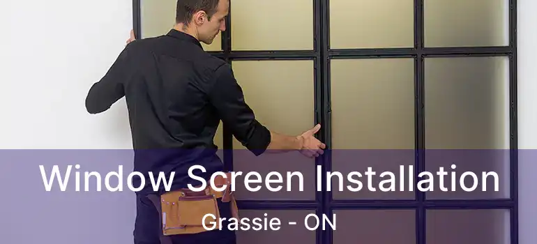  Window Screen Installation Grassie - ON