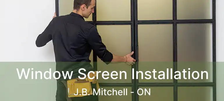  Window Screen Installation J.B. Mitchell - ON