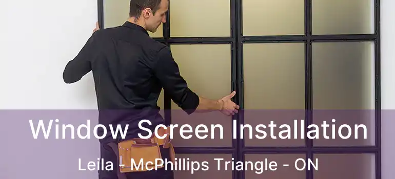  Window Screen Installation Leila - McPhillips Triangle - ON