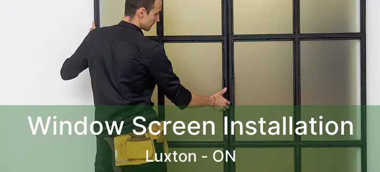  Window Screen Installation Luxton - ON