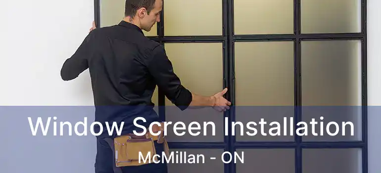  Window Screen Installation McMillan - ON