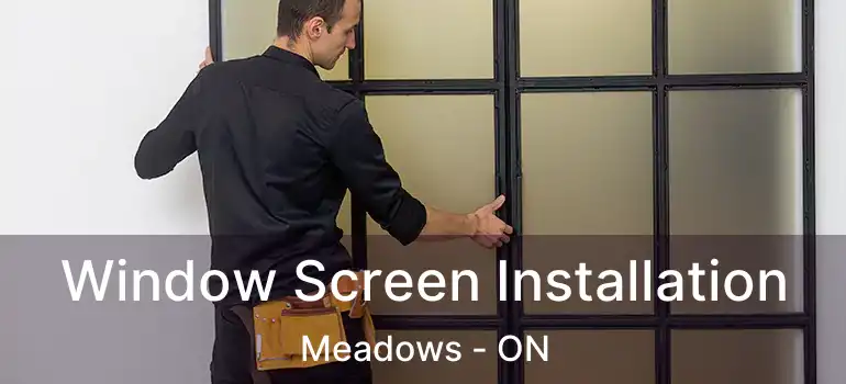  Window Screen Installation Meadows - ON