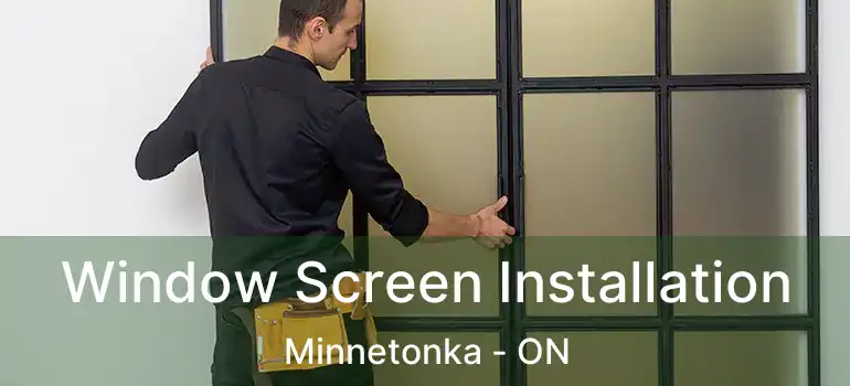  Window Screen Installation Minnetonka - ON
