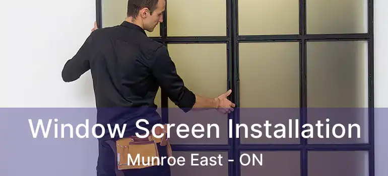  Window Screen Installation Munroe East - ON