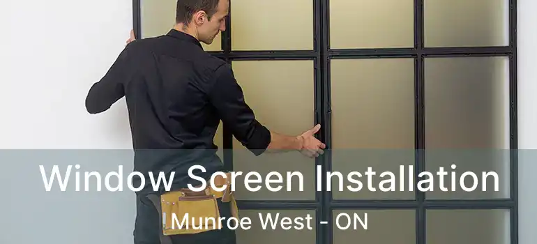  Window Screen Installation Munroe West - ON